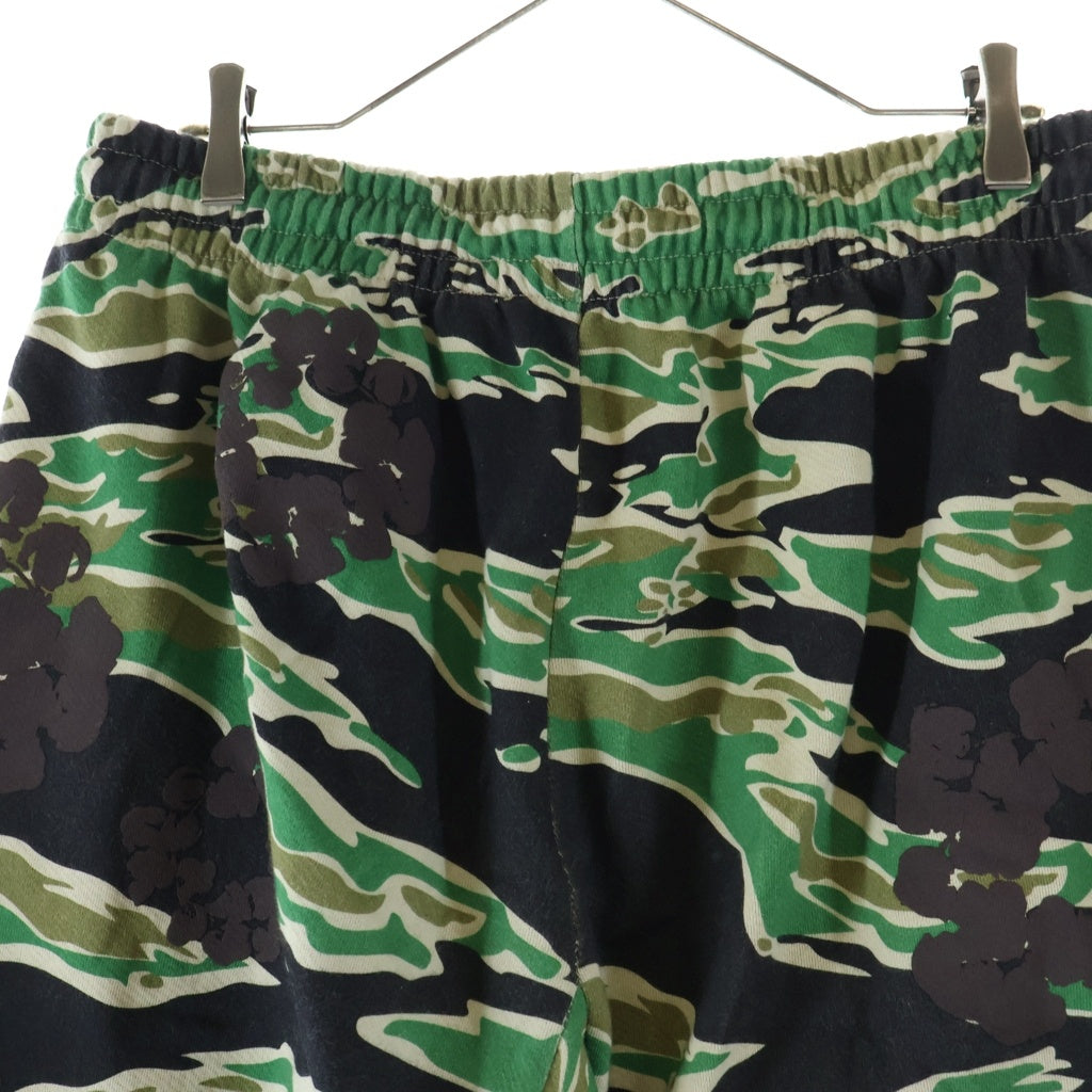 DENIM TEARS(デニムティアーズ) Cotton Wreath Sweatpants フラワー柄 カモ コットン スウェットパンツ カーキ