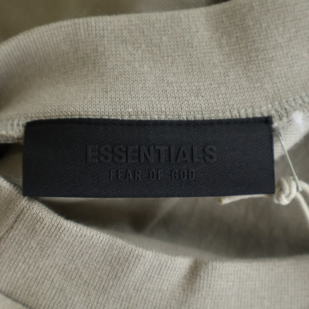 FEAR OF GOD ESSENTIALS(フィアオブゴッド エッセンシャルズ) HEAVY L/S T-SHIRT ヘビーオンス ラバーロゴ 長袖Tシャツ ロンT ベージュ