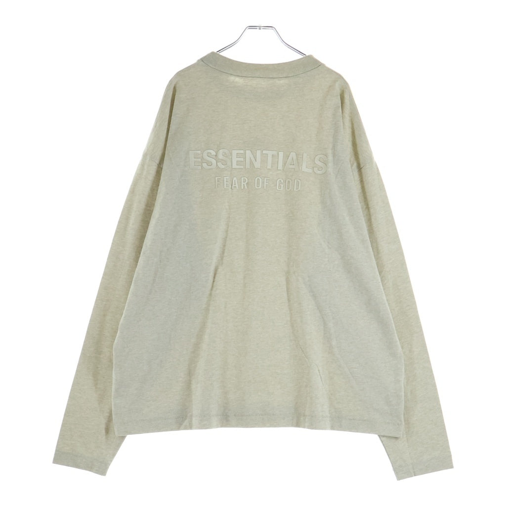 FEAR OF GOD ESSENTIALS(フィアオブゴッド エッセンシャルズ) L/S T-SHIRT ラバーロゴ 長袖Tシャツ ロンT グレージュ