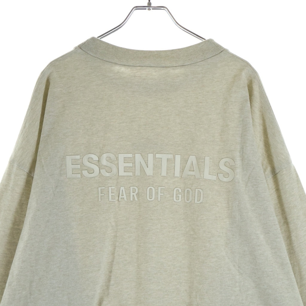 FEAR OF GOD ESSENTIALS(フィアオブゴッド エッセンシャルズ) L/S T-SHIRT ラバーロゴ 長袖Tシャツ ロンT グレージュ