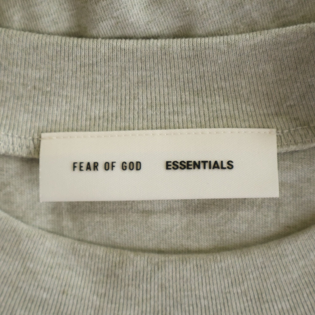 FEAR OF GOD ESSENTIALS(フィアオブゴッド エッセンシャルズ) L/S T-SHIRT ラバーロゴ 長袖Tシャツ ロンT グレージュ