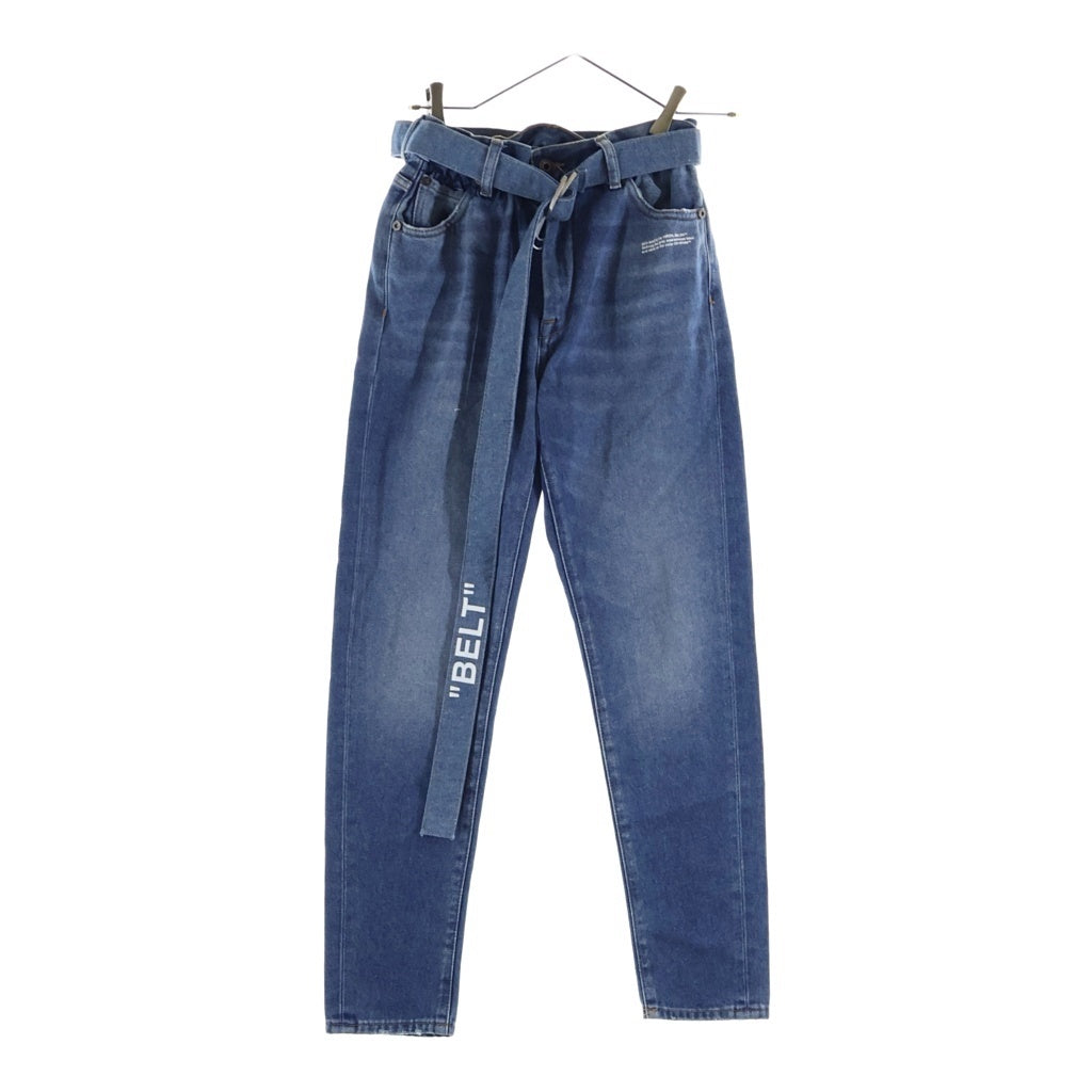 OFF-WHITE(オフホワイト) 20SS Diagonal Belt Denim Pants ベルトデニムパンツ インディゴ OMYA005R20G66027