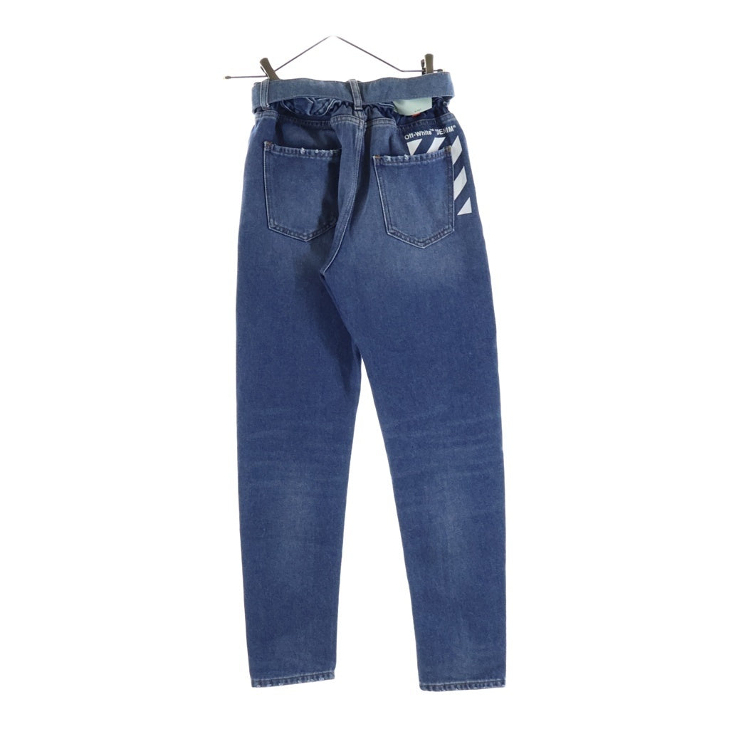 OFF-WHITE(オフホワイト) 20SS Diagonal Belt Denim Pants ベルトデニムパンツ インディゴ OMYA005R20G66027