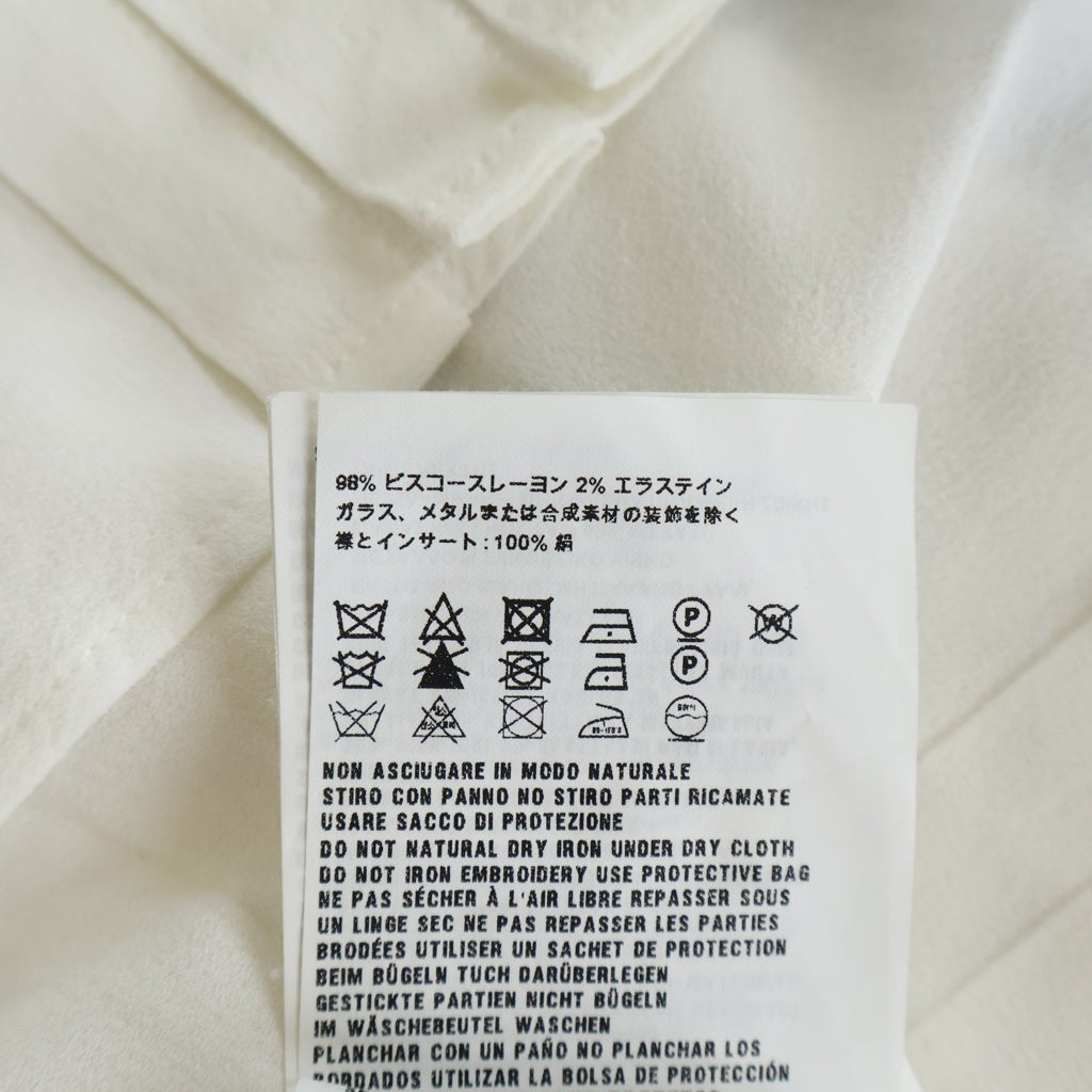 miumiu(ミュウミュウ) Blouse ビジュー付き ノースリーブブラウス ホワイト レディース MT1321