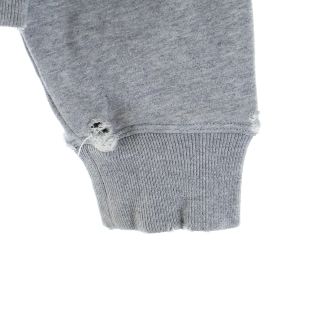 LOEWE(ロエベ) Destroy Anagram Sweatshirt ダメージ加工 アナグラム刺繍 クルーネックスウェットトレーナー グレー S359Y24X15