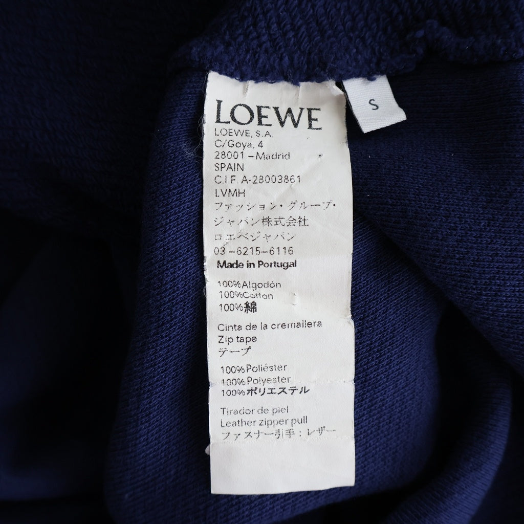 LOEWE(ロエベ) Anagram Zipper Sweatshirt アナグラムジップデザイン クルーネックスウェットトレーナー ネイビー H6189340CR