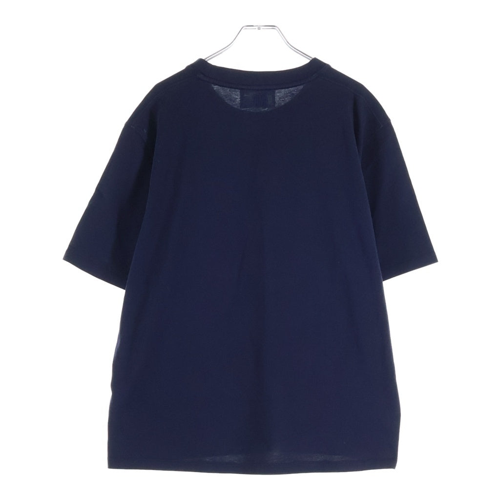 AMI Alexandre Mattiussi(アミアレクサンドルマテュッシ) T-Shirt ハートロゴ刺繍 半袖Tシャツ ブラック UTS005.726