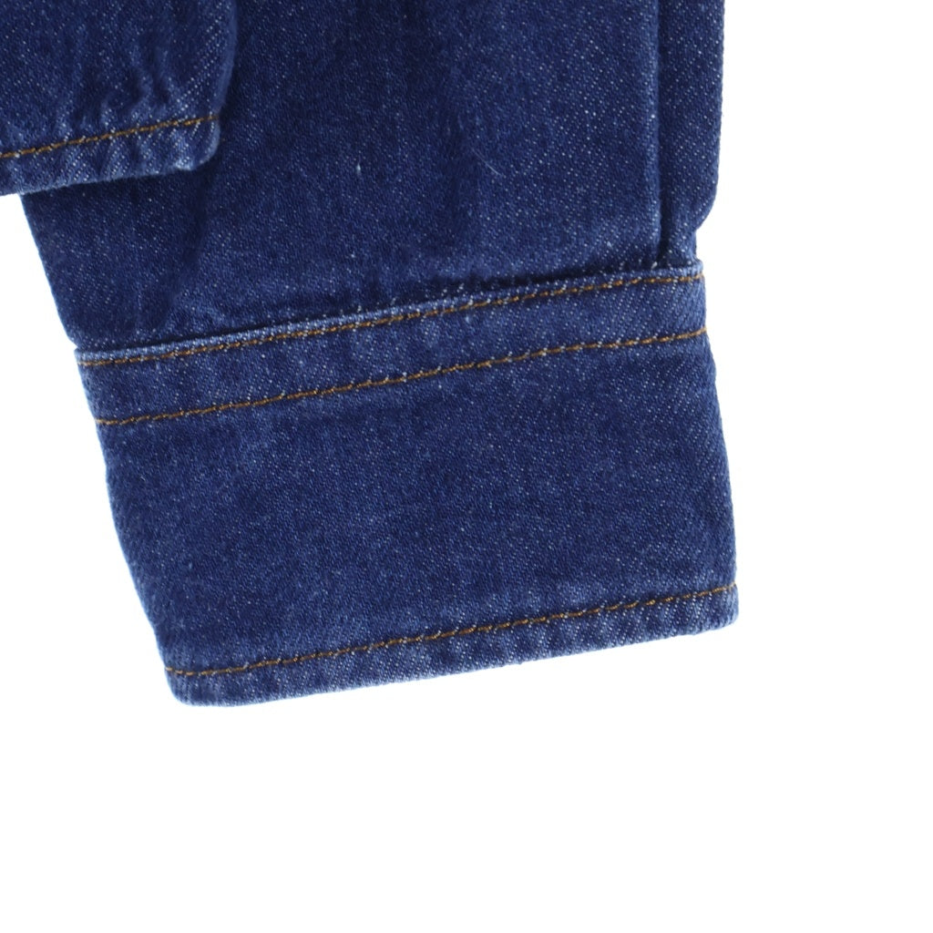 AMI Alexandre Mattiussi(アミアレクサンドルマテュッシ) Denim Shirt ハートロゴ刺繍 長袖デニムシャツ インディゴ HSH114.650