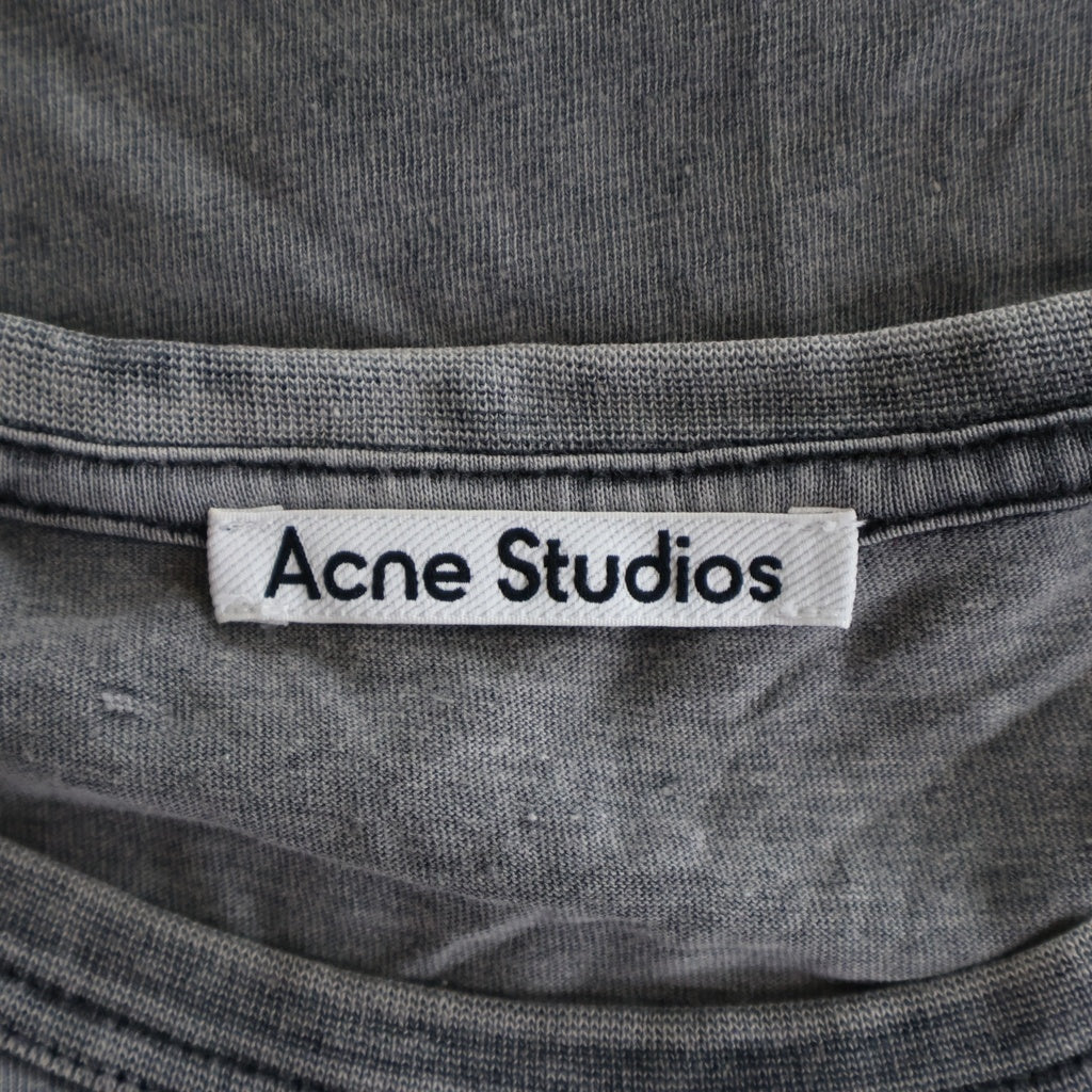 Acne Studios(アクネ ストゥディオズ) T-Shirt フェードロゴ 半袖Tシャツ グレー AL0353- AL0353