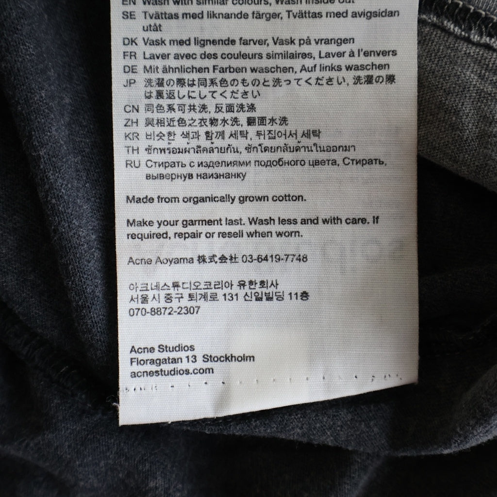 Acne Studios(アクネ ストゥディオズ) T-Shirt フェードロゴ 半袖Tシャツ グレー AL0353- AL0353