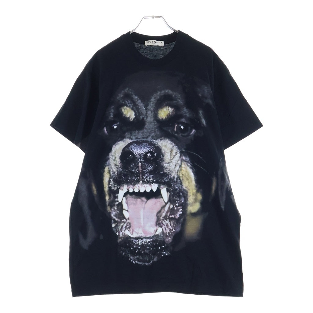GIVENCHY(ジバンシィ) 18SS Rottweiler T-Shirt ロットワイラー ドッグプリント半袖Tシャツ ブラック BM705L3Y1P