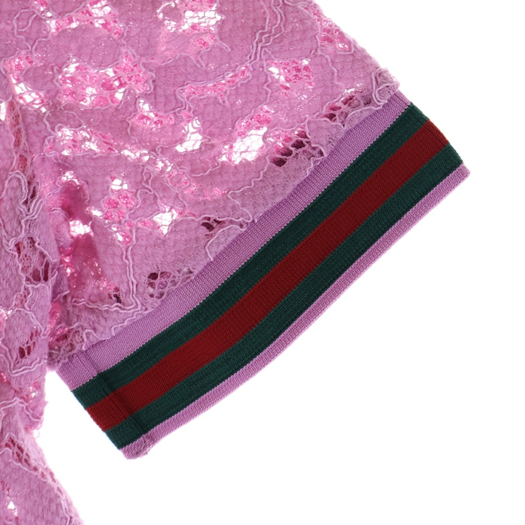 GUCCI(グッチ) Polo Shirt レース 半袖ポロシャツ ピンク 434550 X5D62
