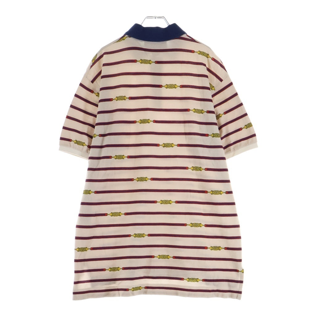 GUCCI(グッチ) Polo Shirt ボーダー 半袖ポロシャツ ベージュ 615739 XJCGW