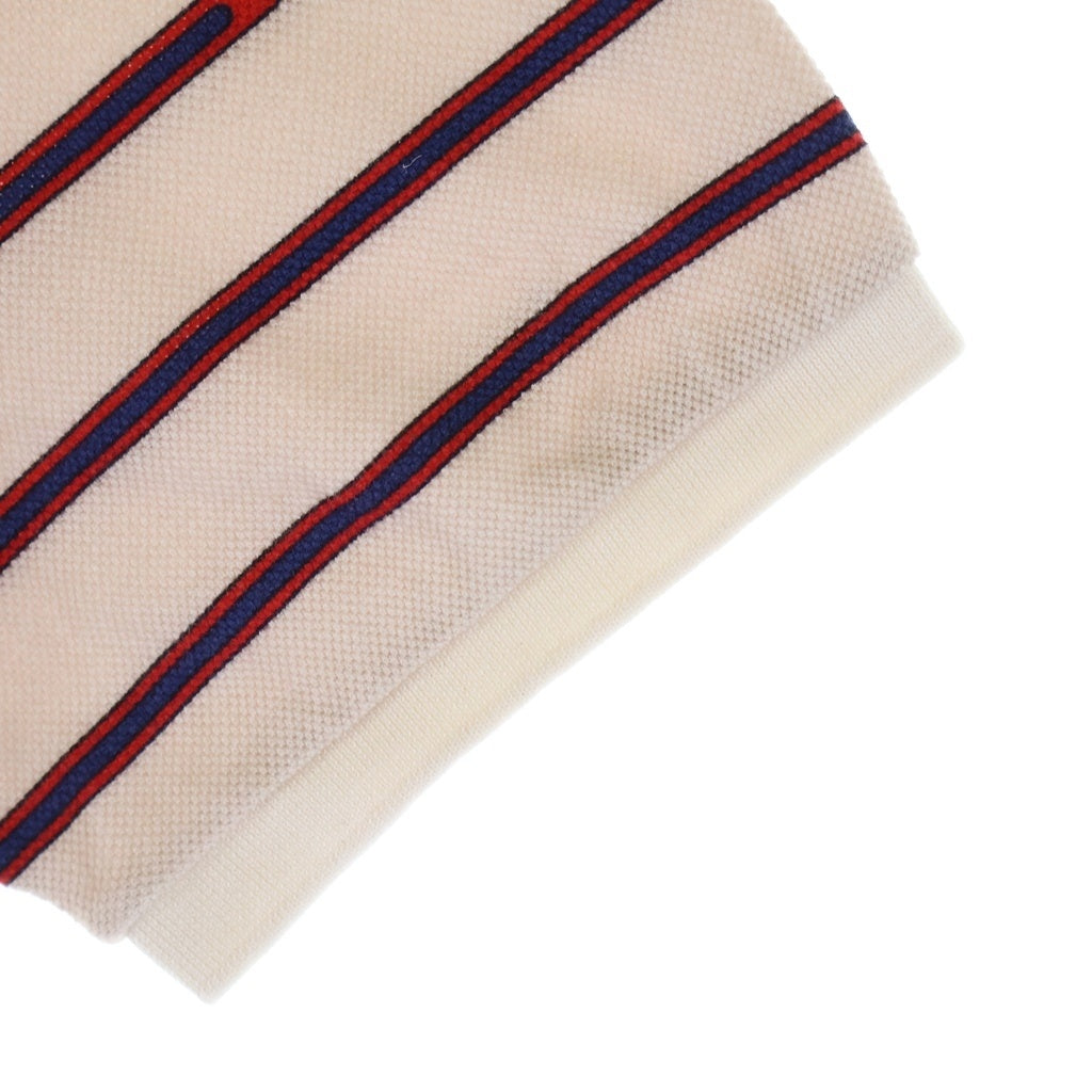 GUCCI(グッチ) Polo Shirt ボーダー 半袖ポロシャツ ベージュ 615739 XJCGW