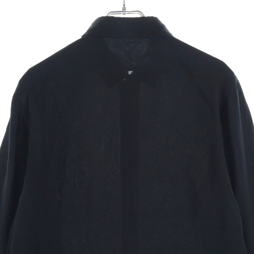 SAINT LAURENT PARIS(サンローランパリ) Uniform Silk Shirt ユニフォーム 長袖シルクシャツ ブラック レディース 636994 Y100W