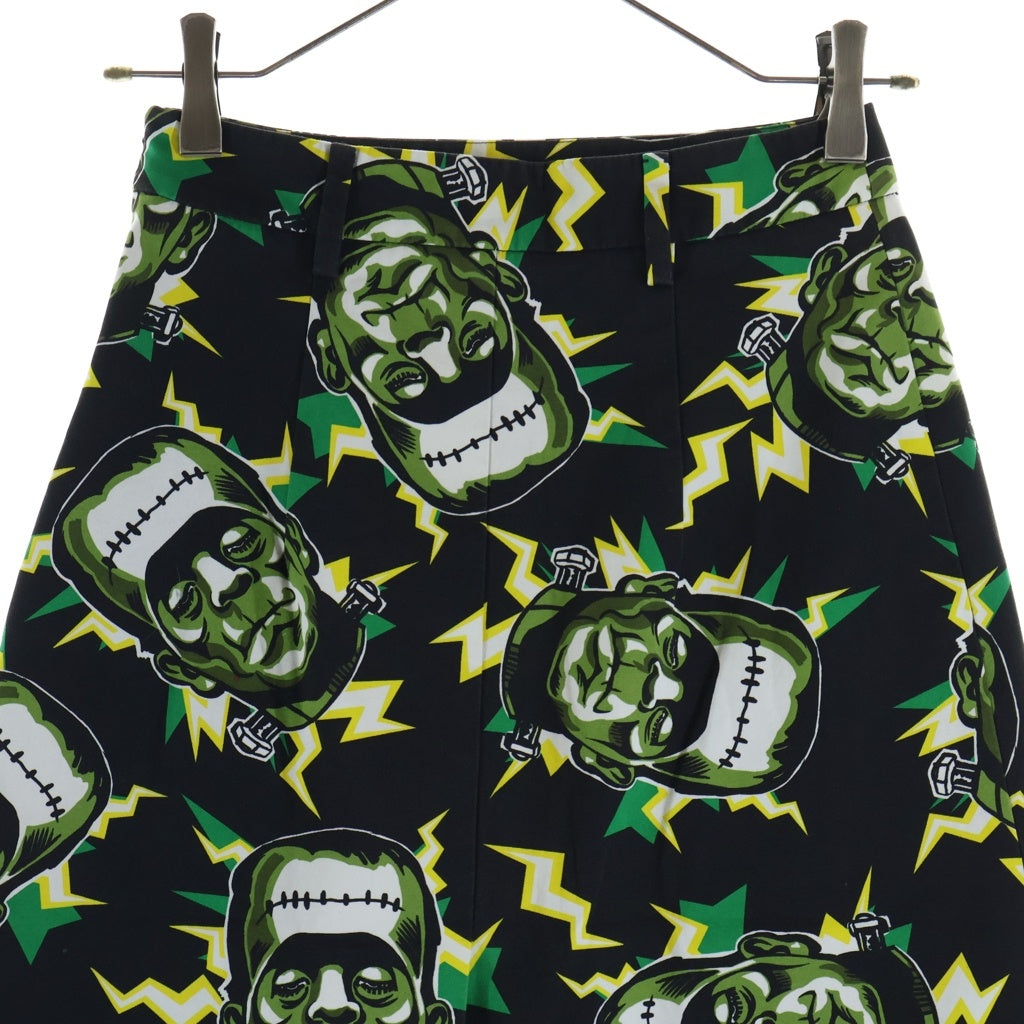 PRADA(プラダ) Frankenstein Skirt フランケンシュタイン 総柄スカート ブラック レディース P194P S192 1410