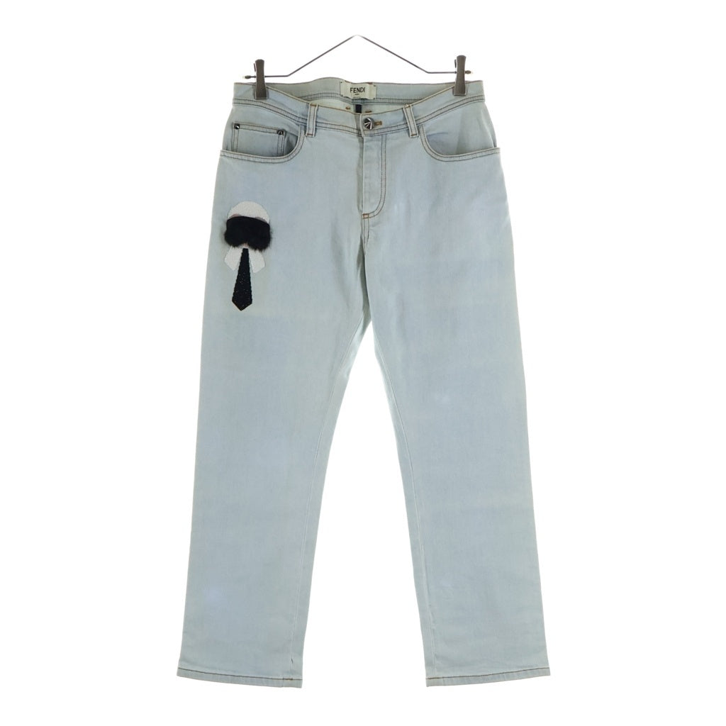 FENDI(フェンディ) Karlito Denim Pants スパンコール装飾 デニムパンツ インディゴ FLP593 02F