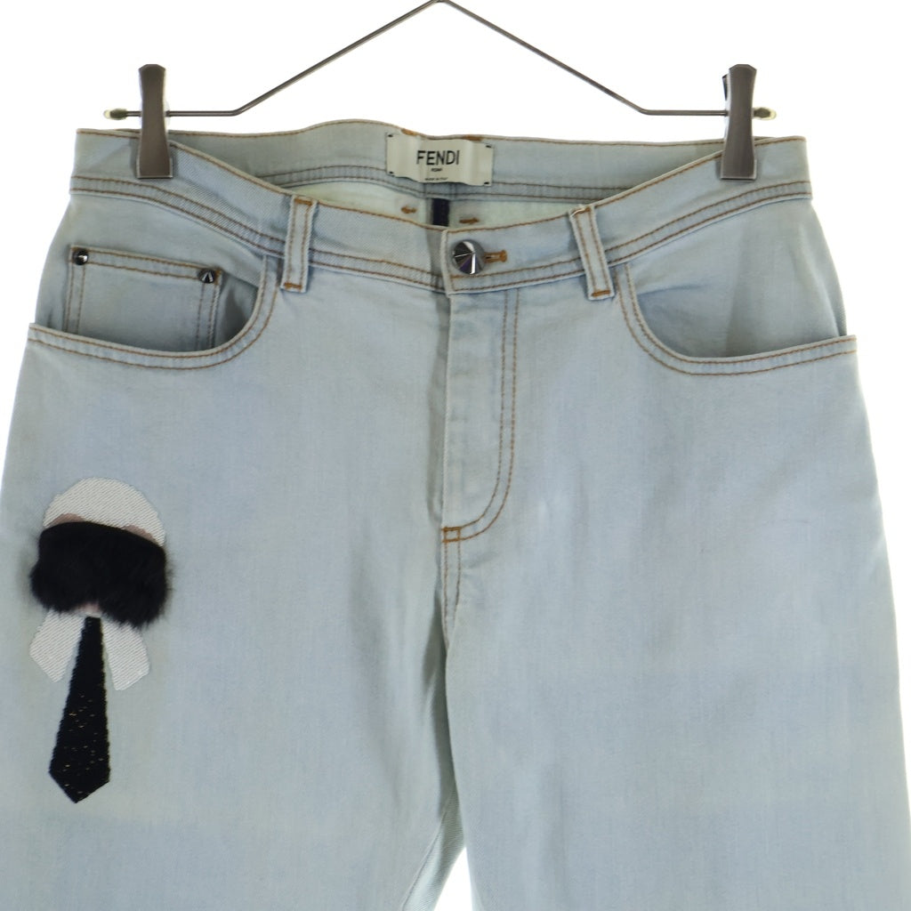 FENDI(フェンディ) Karlito Denim Pants スパンコール装飾 デニムパンツ インディゴ FLP593 02F