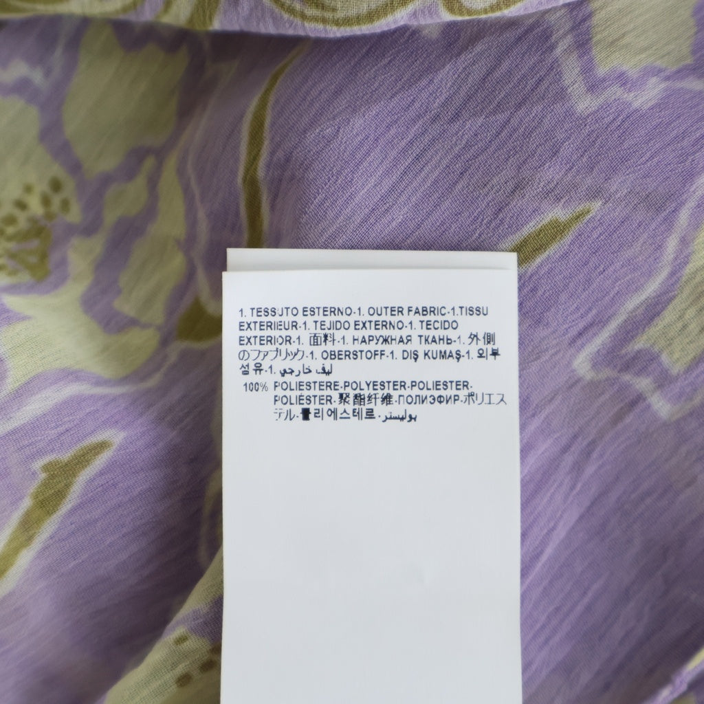 VERSACE(ヴェルサーチ) Sheer Shirt 総柄 長袖シアーシャツ パープル 1019545