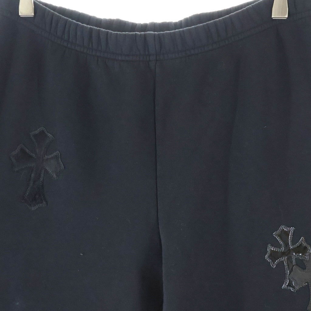 CHROME HEARTS(クロムハーツ) Y NOT クロスパッチ付きスウェットロングパンツ ブラック