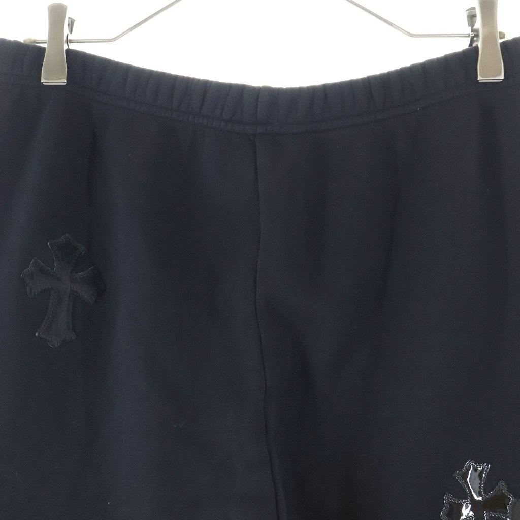 CHROME HEARTS(クロムハーツ) Y NOT クロスパッチ付きスウェットロングパンツ ブラック