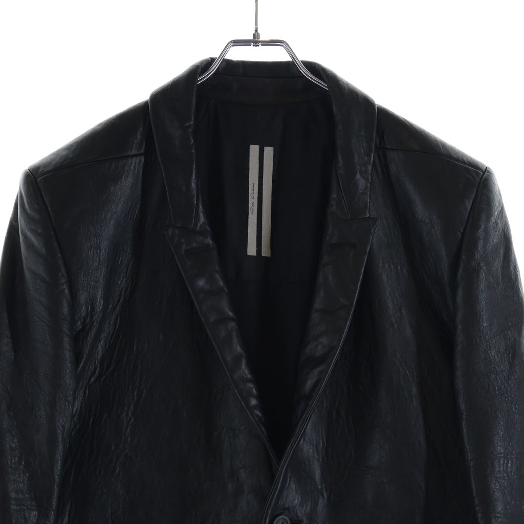Rick Owens(リックオウエンス) Leather Blazer レザーブレザー ジャケット ブラック RU01F2721-LBE