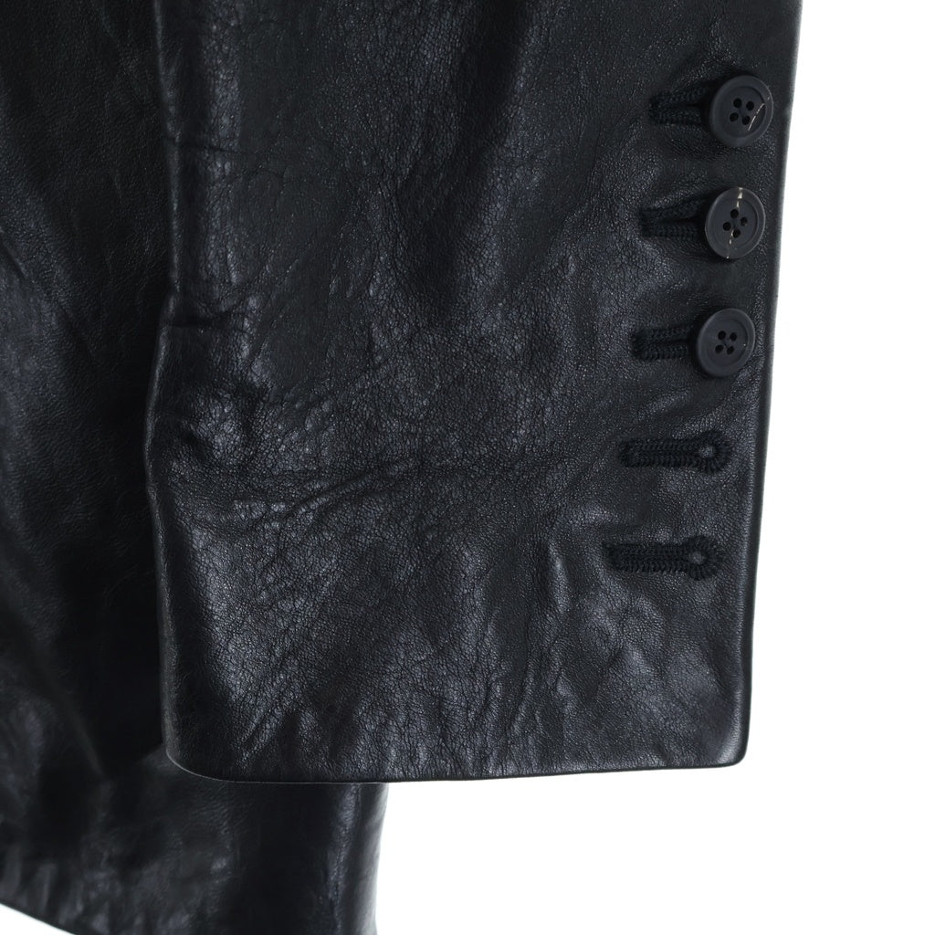 Rick Owens(リックオウエンス) Leather Blazer レザーブレザー ジャケット ブラック RU01F2721-LBE