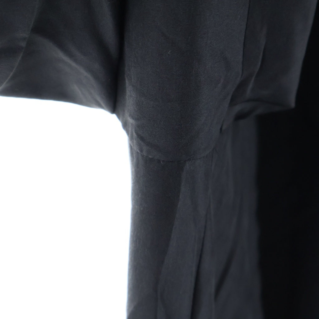 Yohji Yamamoto POUR HOMME(ヨウジヤマモト プールオム) SILK HABUTAE 4 BUTTONS LONG SUIT HK-J23-444 シルク 4ボタン ロングスーツ ジャケット コート ブラック