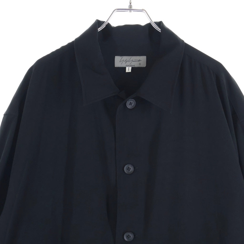 Yohji Yamamoto POUR HOMME(ヨウジヤマモト プールオム) TA TUXEDO SHIRT COAT HK-B94-500 タキシード シャツコート ブラック
