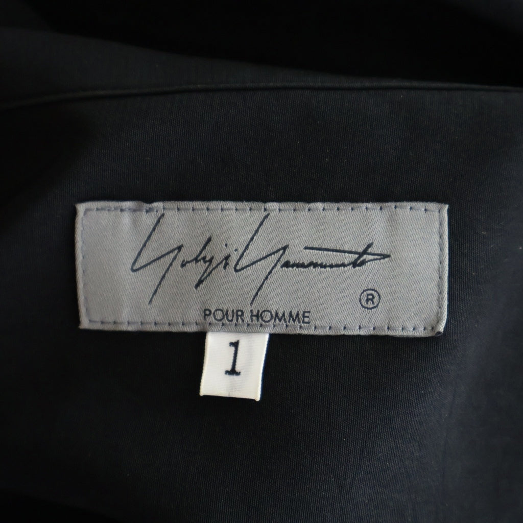 Yohji Yamamoto POUR HOMME(ヨウジヤマモト プールオム) TA TUXEDO SHIRT COAT HK-B94-500 タキシード シャツコート ブラック