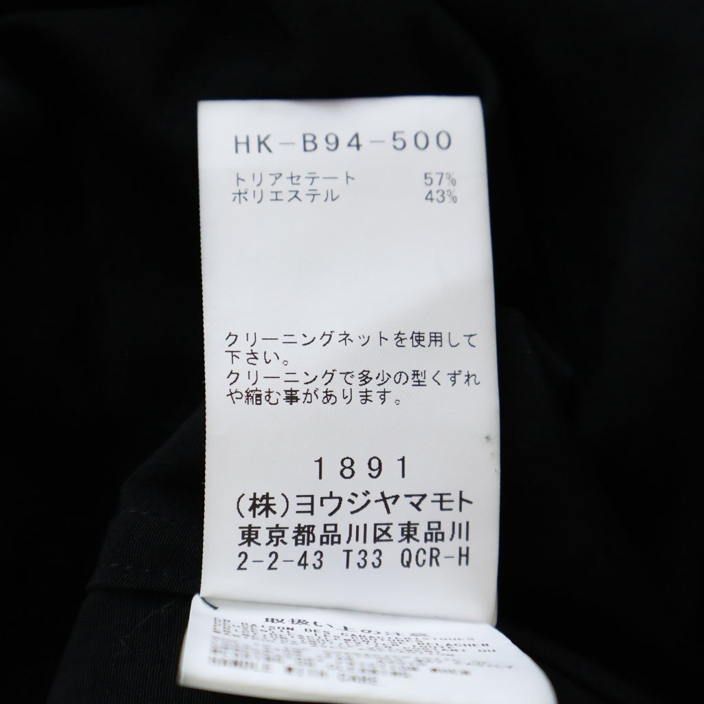 Yohji Yamamoto POUR HOMME(ヨウジヤマモト プールオム) TA TUXEDO SHIRT COAT HK-B94-500 タキシード シャツコート ブラック