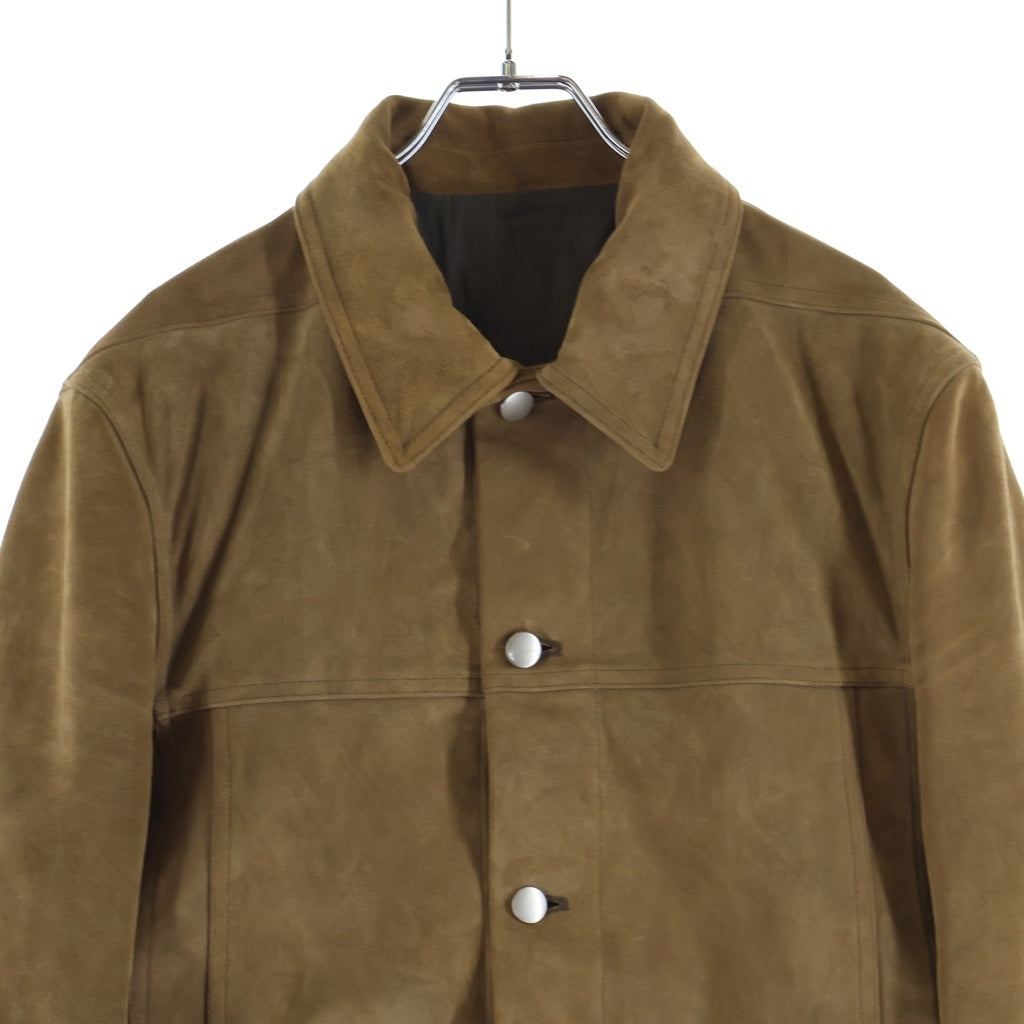 Rick Owens(リックオウエンス) CROPPED WORKER クロップド ワーカー スエードジャケット ブラウン RR01F2703-LCSU
