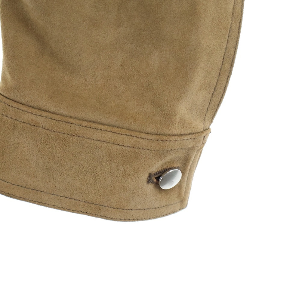 Rick Owens(リックオウエンス) CROPPED WORKER クロップド ワーカー スエードジャケット ブラウン RR01F2703-LCSU