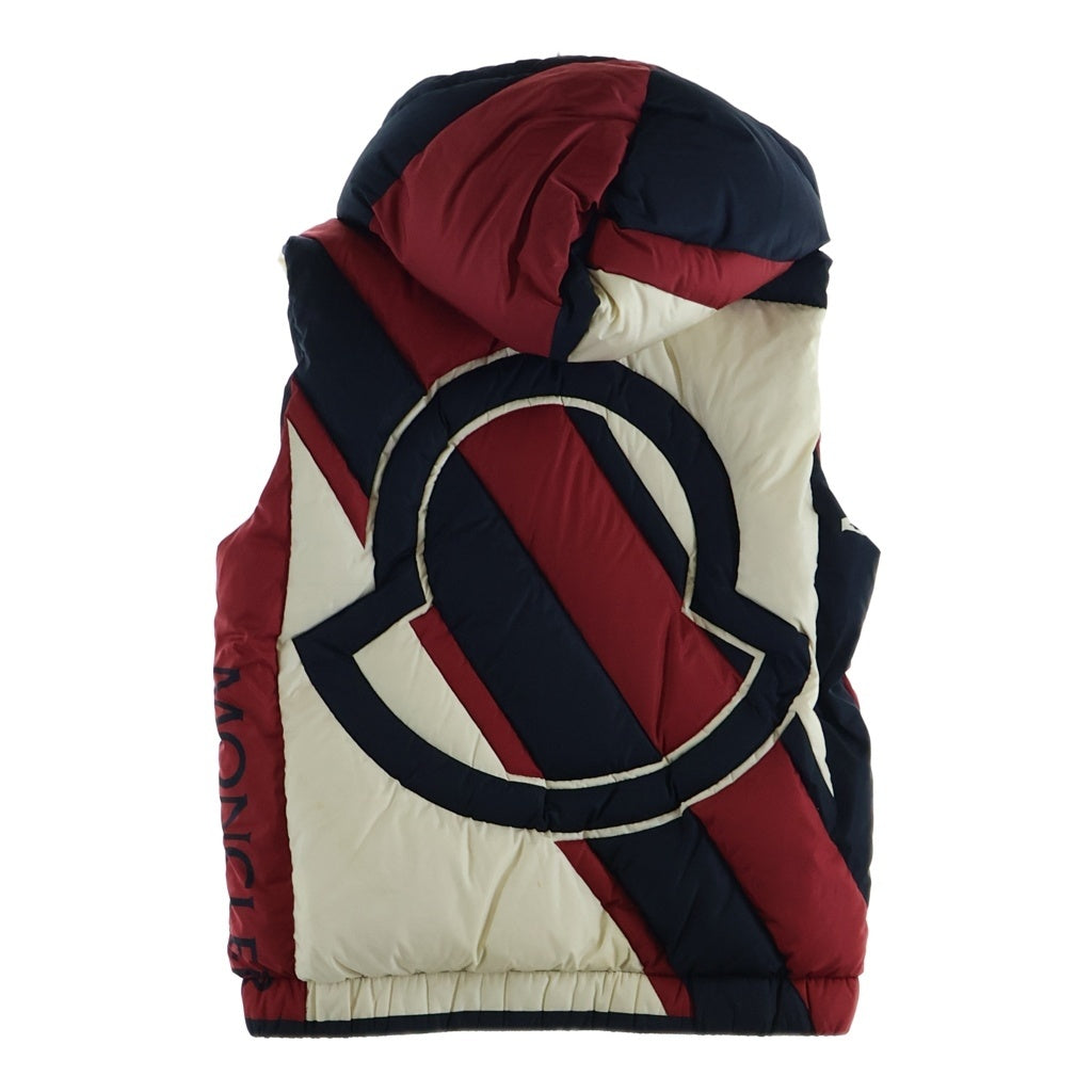 MONCLER(モンクレール) PERMIT GILET CRAIG GREEN ロゴ フーデッドダウンベスト レッド/ブラック D209H4332000