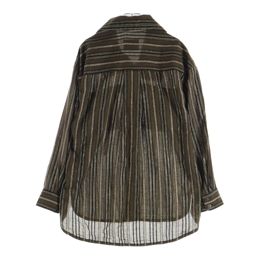 ISABEL MARANT(イザベル マラン) CHELIA SHIRTS 26ECH0340FA-D2G02I シェリアシャツ ストライプ ロングスリーブ長袖シャツ ブラウン