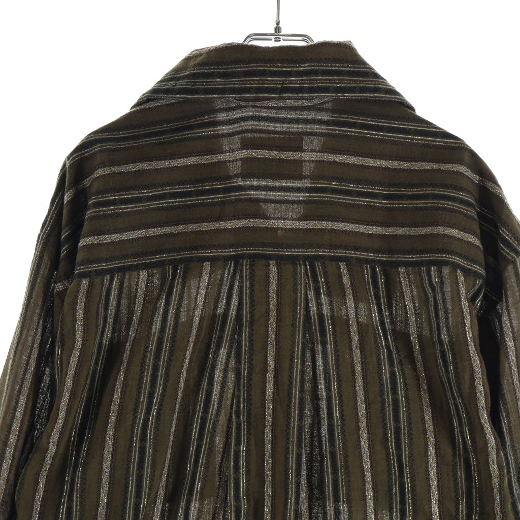 ISABEL MARANT(イザベル マラン) CHELIA SHIRTS 26ECH0340FA-D2G02I シェリアシャツ ストライプ ロングスリーブ長袖シャツ ブラウン