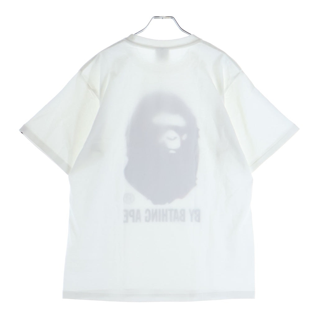 A BATHING APE(アベイシングエイプ) エイプヘッドロゴ カモ柄 半袖Tシャツ カットソー クルーネック ホワイト 0ZXTEM020101Q