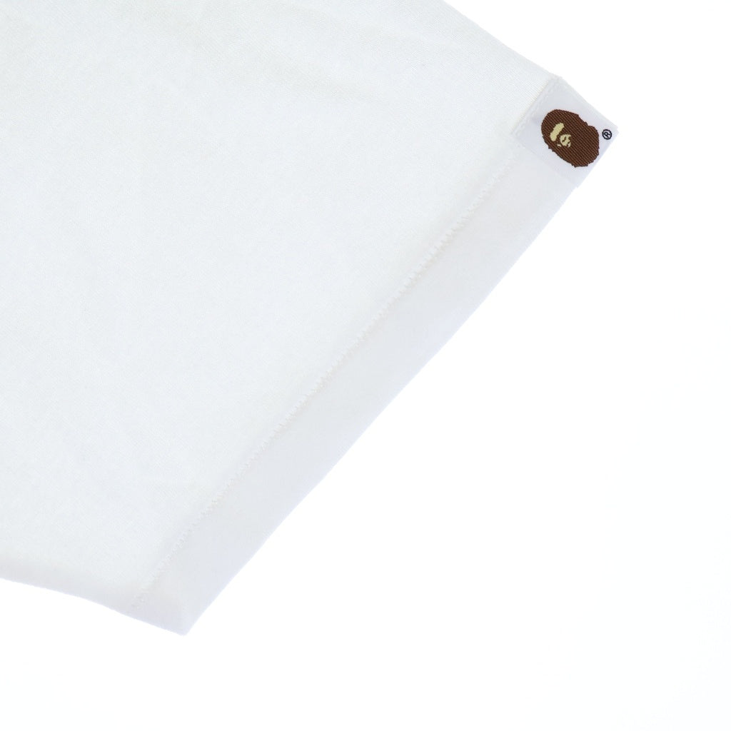 A BATHING APE(アベイシングエイプ) エイプヘッドロゴ カモ柄 半袖Tシャツ カットソー クルーネック ホワイト 0ZXTEM020101Q