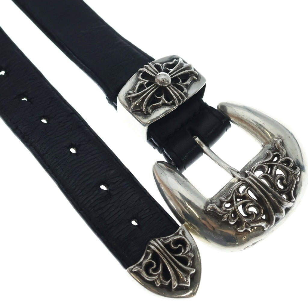 CHROME HEARTS(クロムハーツ) BLT CLASSIC 3PC クラシック 3ピース レザーベルト ブラック/シルバー