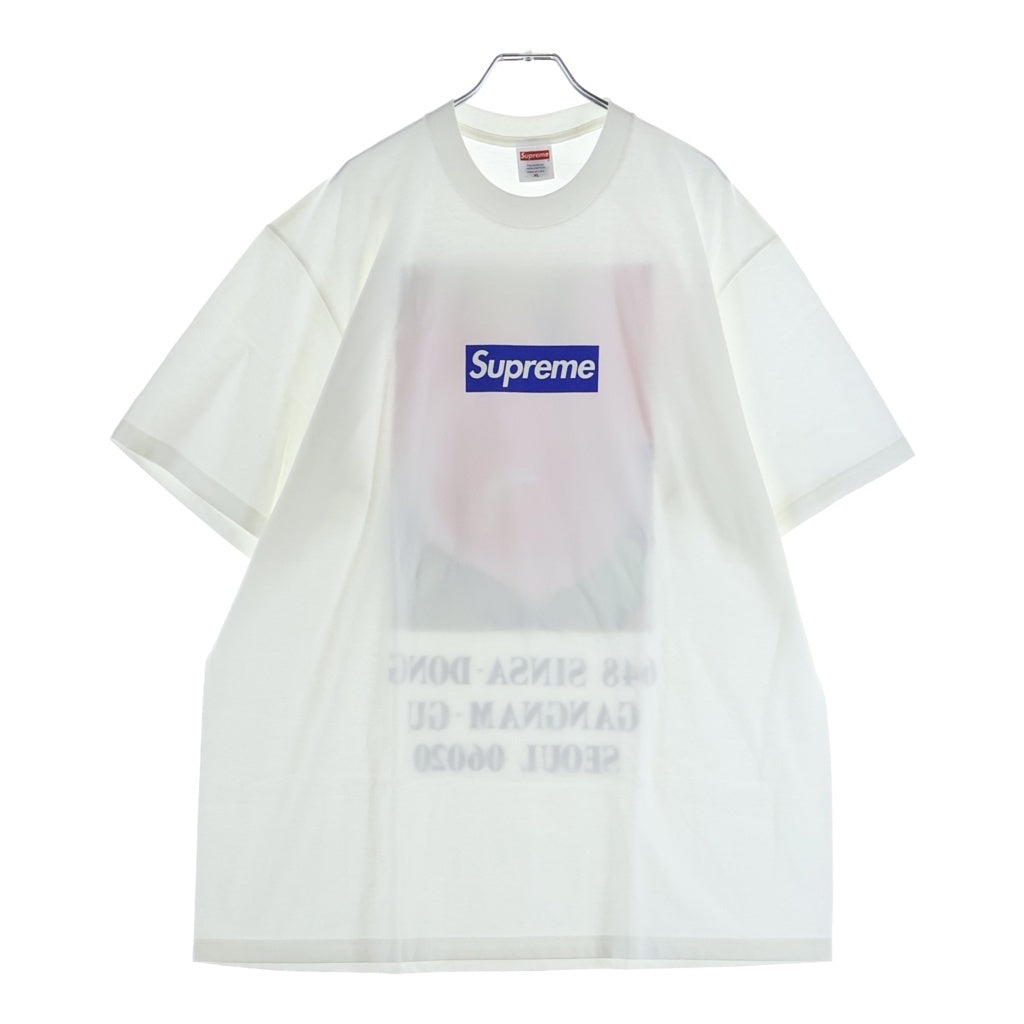 SUPREME(シュプリーム) 23AW Seoul Box Logo Tee ソウルオープン記念 ボックスロゴ クルーネック コットン半袖Tシャツ カットソー ホワイト