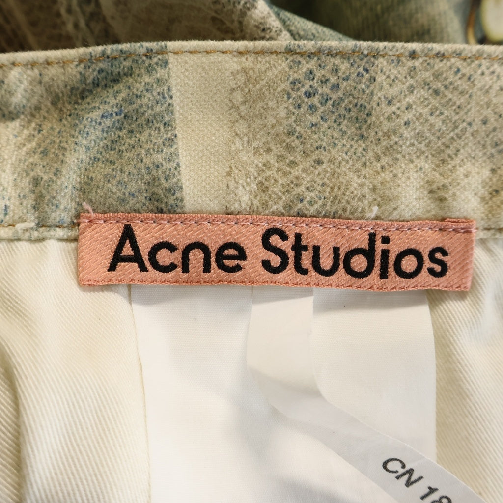 Acne Studios(アクネ ストゥディオズ) 2006 Relaxed Fit Jeans トロンプルイユ 総柄デニムパンツ マルチ FN-MN-TROU001129