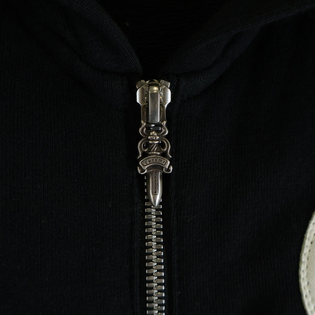 CHROME HEARTS(クロムハーツ) JUMP SUIT マルチレザークロスパッチ ダガージップ ジャンプスーツ オールインワン フーディー ブラック