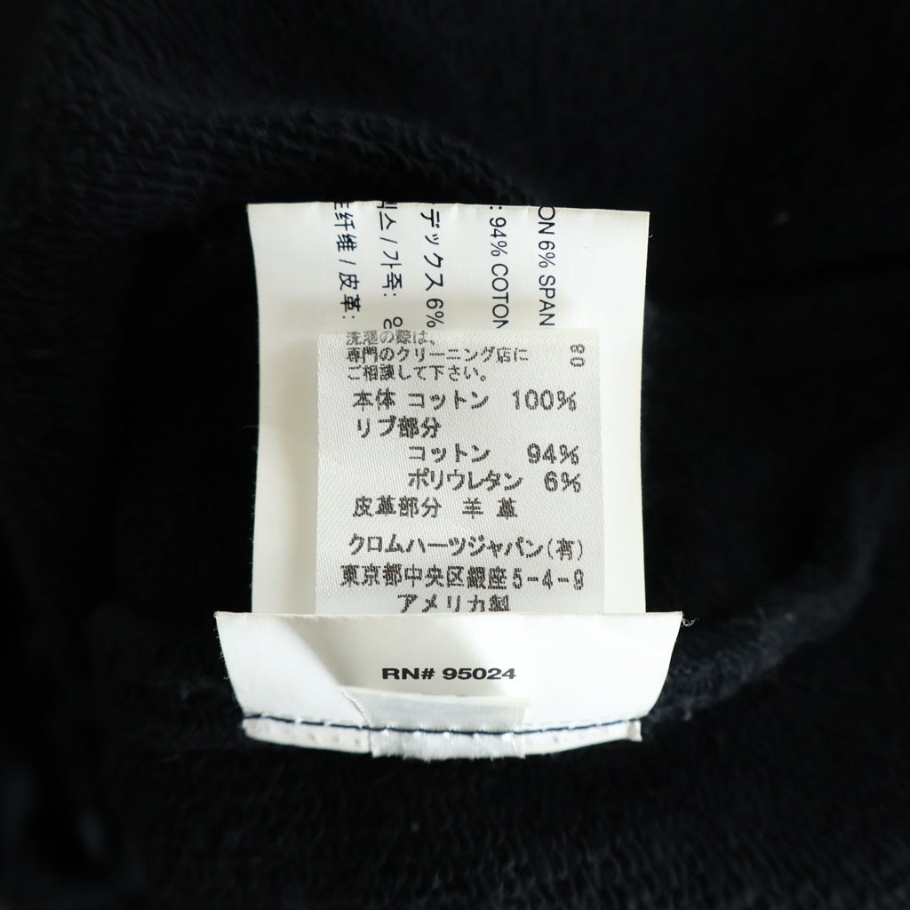 CHROME HEARTS(クロムハーツ) JUMP SUIT マルチレザークロスパッチ ダガージップ ジャンプスーツ オールインワン フーディー ブラック