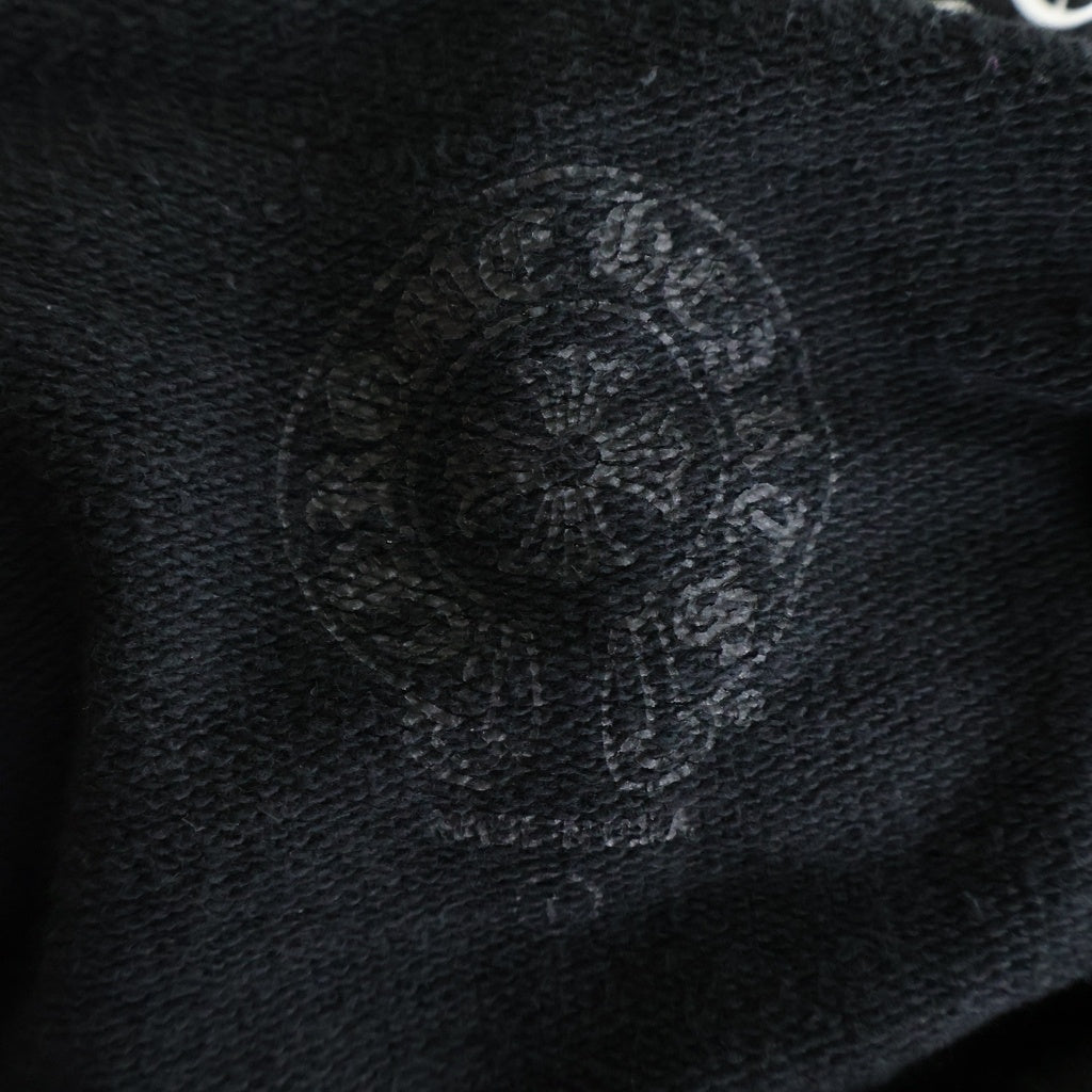 CHROME HEARTS(クロムハーツ) SWTSHRT PLVR CHプラス総柄 バックホースシュープリント プルオーバースウェットパーカー フーディー ブラック