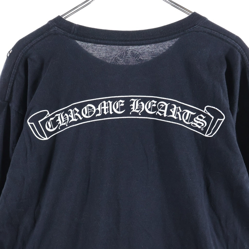 CHROME HEARTS(クロムハーツ) CH L/S T-SHIRT バックスクロール アームロゴ 長袖Tシャツ ロンT ブラック