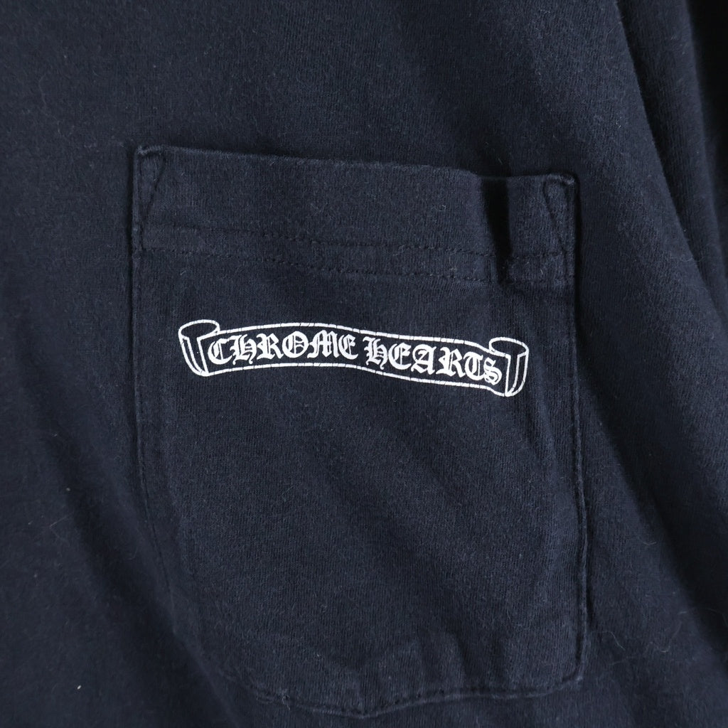 CHROME HEARTS(クロムハーツ) CH L/S T-SHIRT バックスクロール アームロゴ 長袖Tシャツ ロンT ブラック