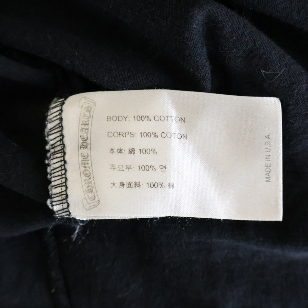 CHROME HEARTS(クロムハーツ) CH L/S T-SHIRT バックスクロール アームロゴ 長袖Tシャツ ロンT ブラック