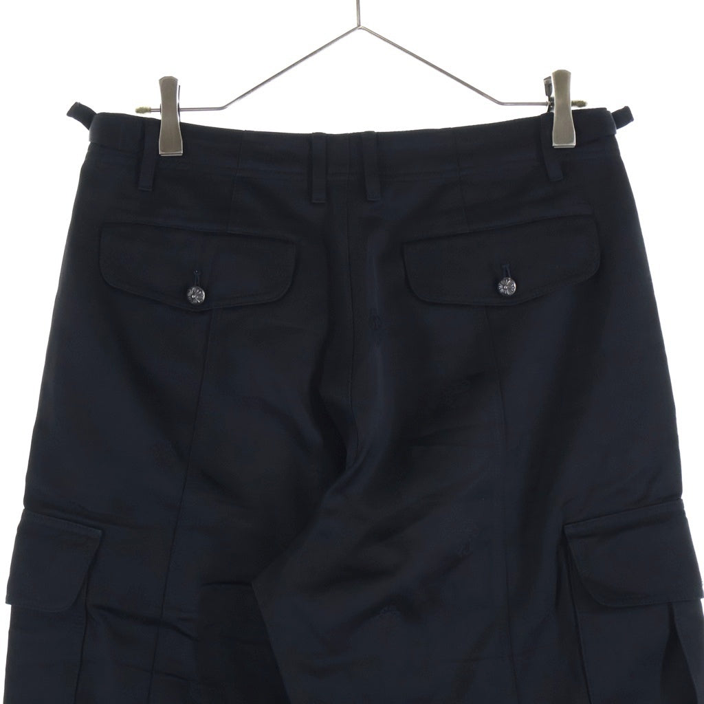 CHROME HEARTS(クロムハーツ) VINE DAGGER CARGO PANTS ヴァインダガー クロスボールボタン コットンカーゴパンツ ブラック