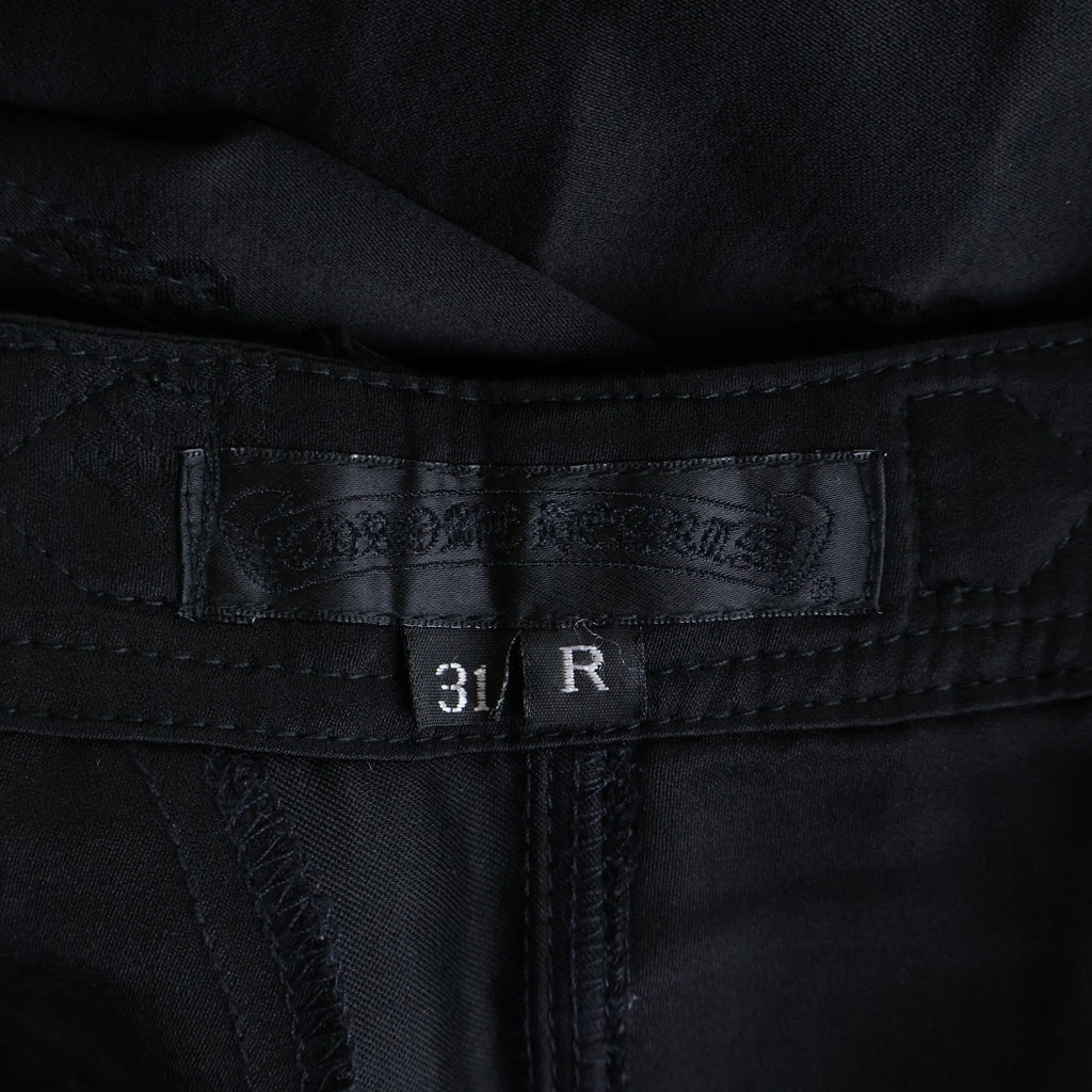 CHROME HEARTS(クロムハーツ) VINE DAGGER CARGO PANTS ヴァインダガー クロスボールボタン コットンカーゴパンツ ブラック
