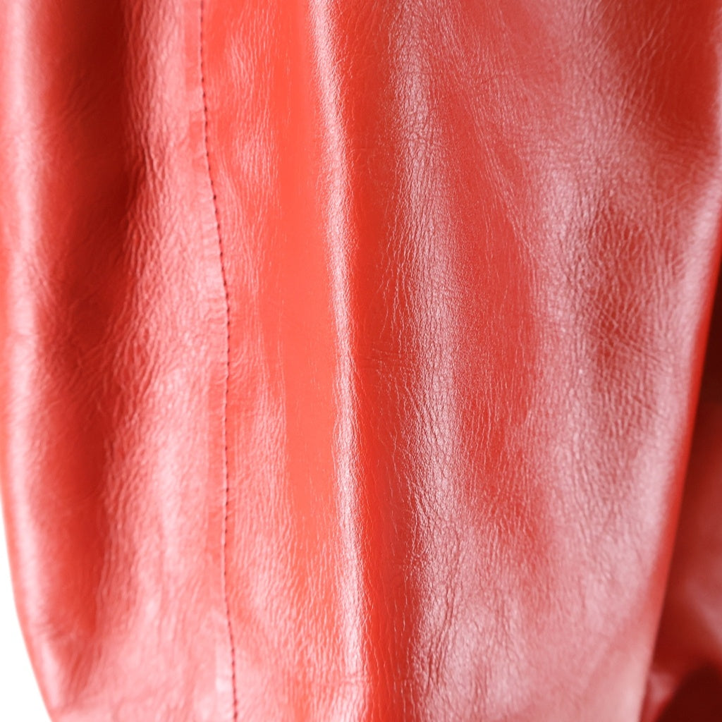 Sacai(サカイ) 25SS Leather Jacket カウハイド ジップアップレザージャケット レッド 25-03578M